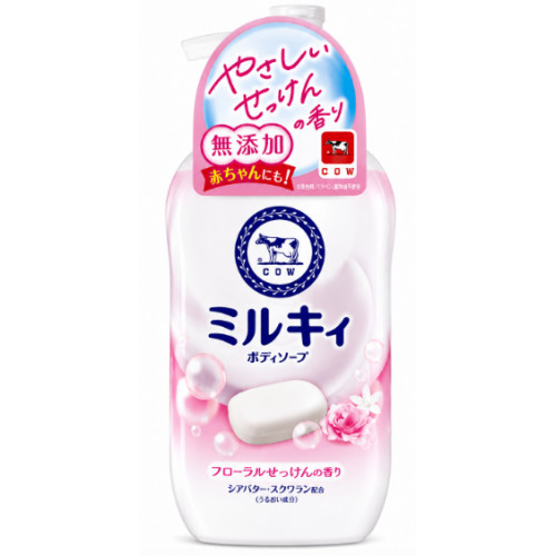 Японське рідке мило для тіла COW Milky Body Soap з квітковим ароматом, 500 мл